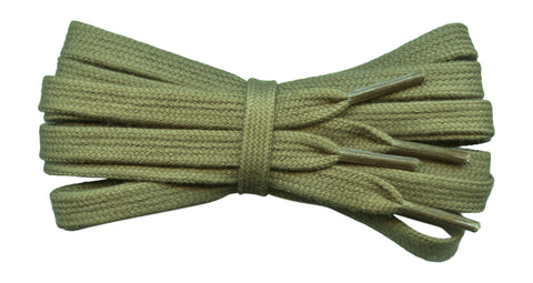 olive green flat shoelaces