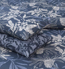 4 Pillow Cotton Bed Sheet - Silver Flowers