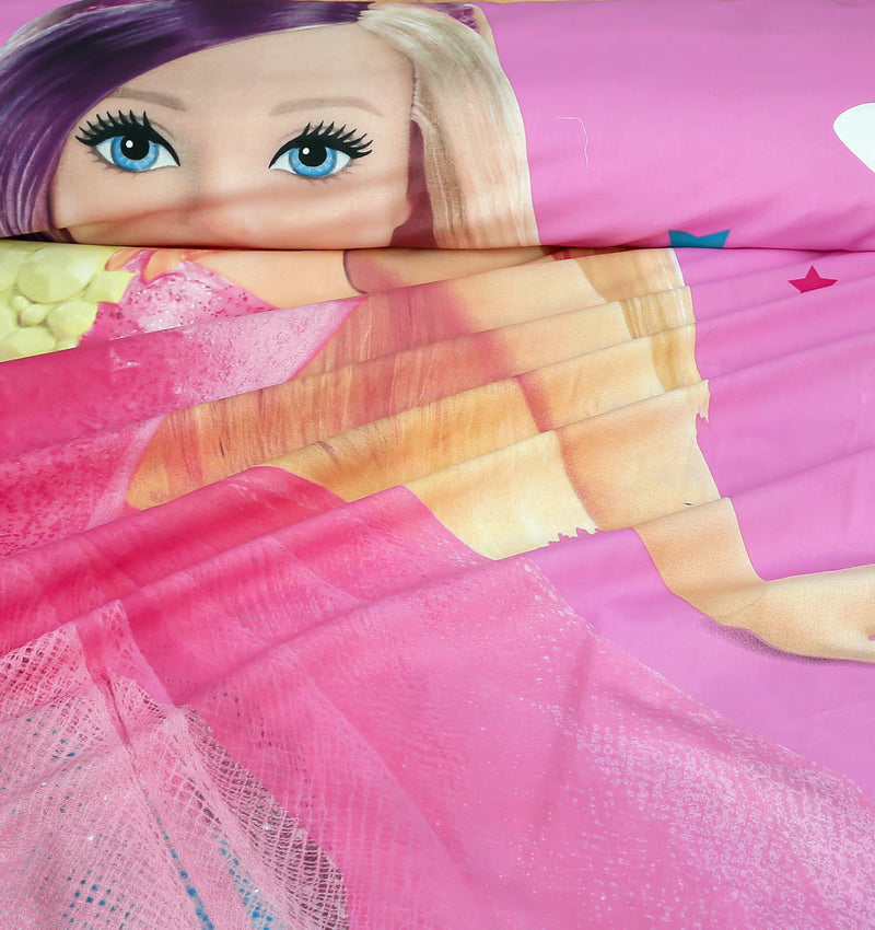 Cartoon Character Bed Sheet - Barbie hunt – TextileTribe