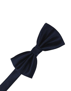 Cardi Navy Herringbone Kids Bow Tie