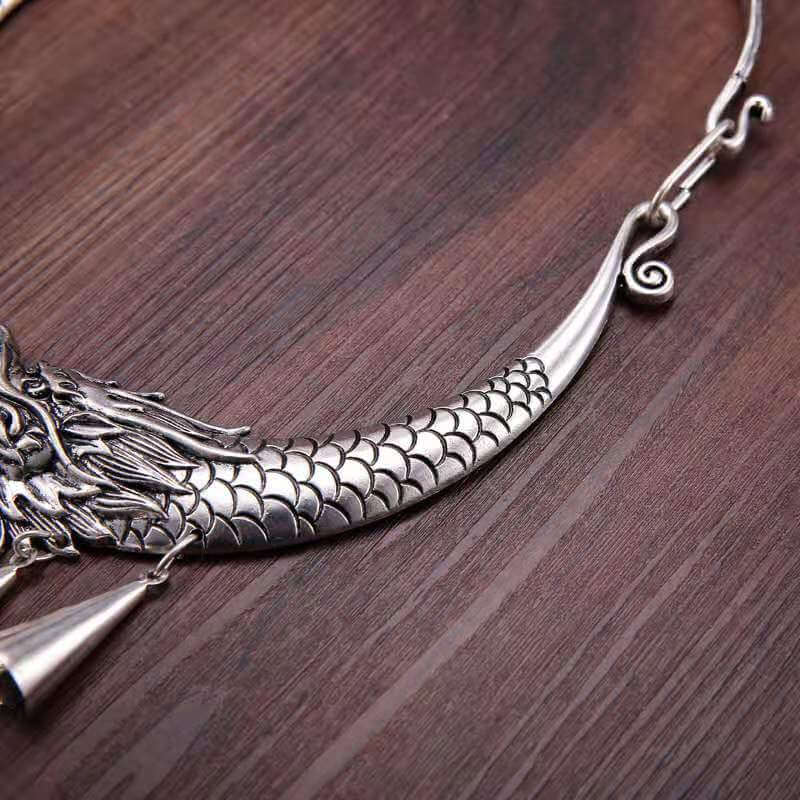Dragon Elephant Peafowl Necklace Miao Ethnic Necklace – Taikong Sky