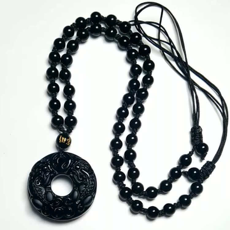 Obsidian Talisman Double Pixiu Necklace – Taikong Sky
