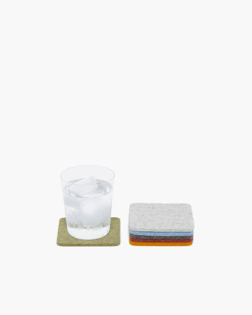 Square Felt Coaster · Blue · Mix & Match from 19 Colors + 3 Shapes 