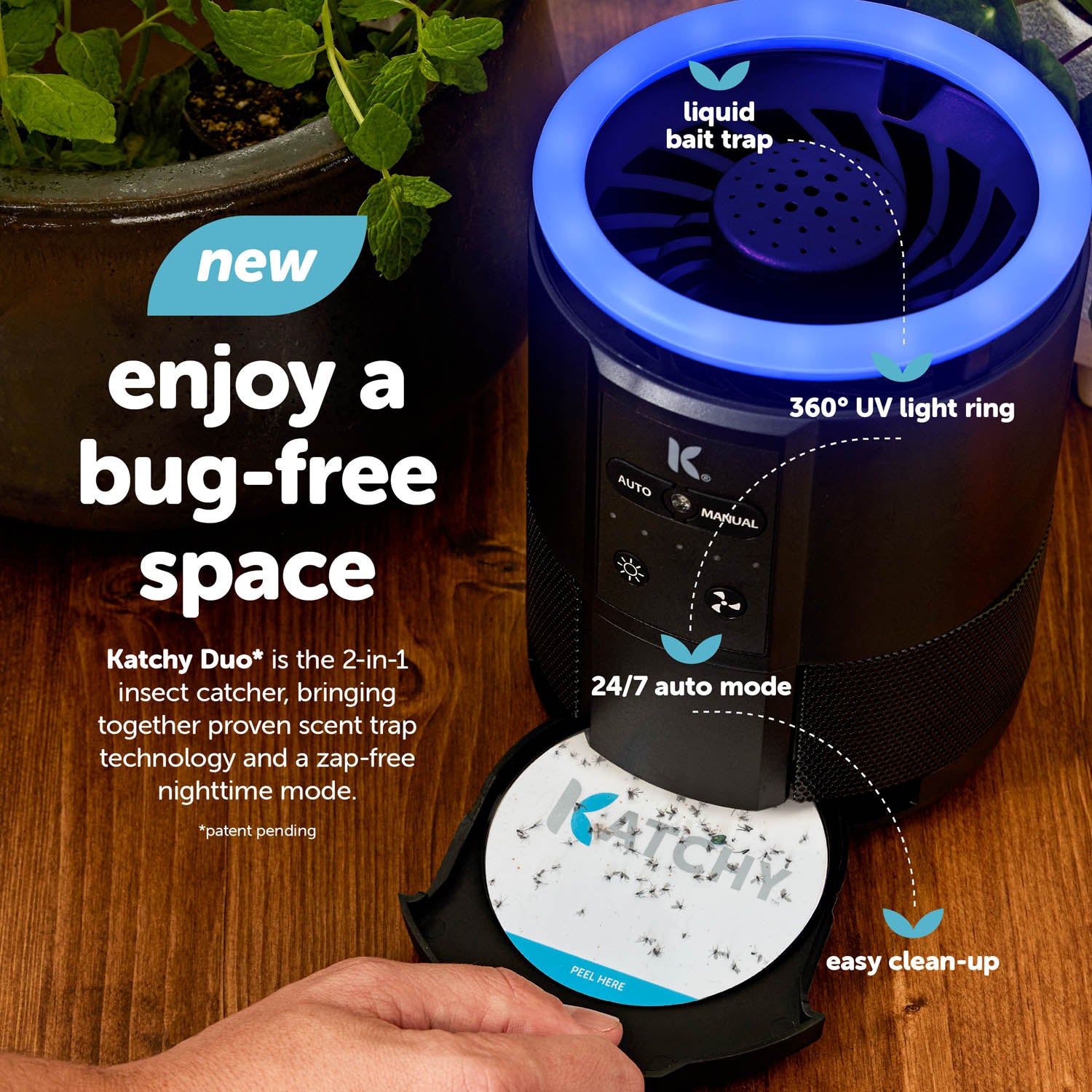 Katchy Duo | 2-in-1 Automatic Indoor Insect Trap | Katchy