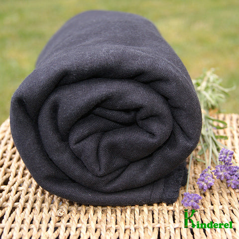 Black Bamboo Merino Wool Stretch French Terry Fabric by Yard Wholesale –  Kinderel Organic Fabrics