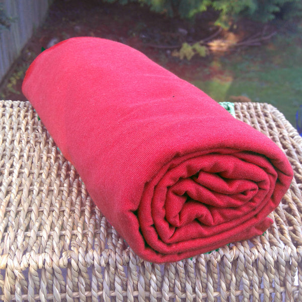 red jersey knit fabric