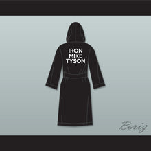 Load image into Gallery viewer, Iron Mike Tyson Black Satin Full Boxing Robe with Hood