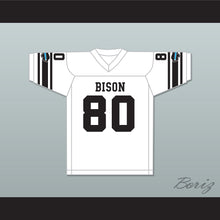 Load image into Gallery viewer, Tracy Two Dogs 80 Blue Springs Bison High School White Football Jersey The Slaughter Rule