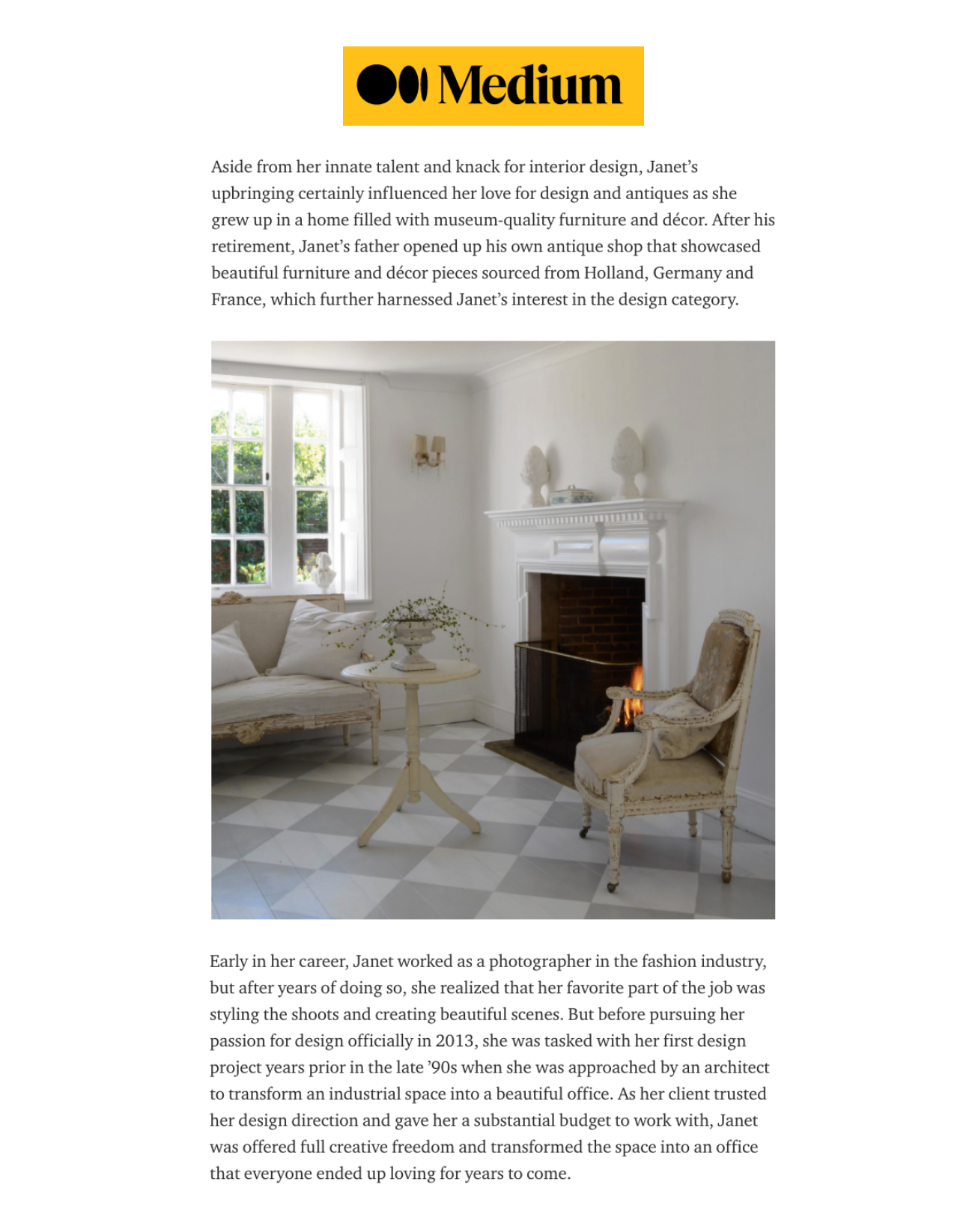 Medium, Design Magazine, Janet Parrella - van den Berg, White & Faded