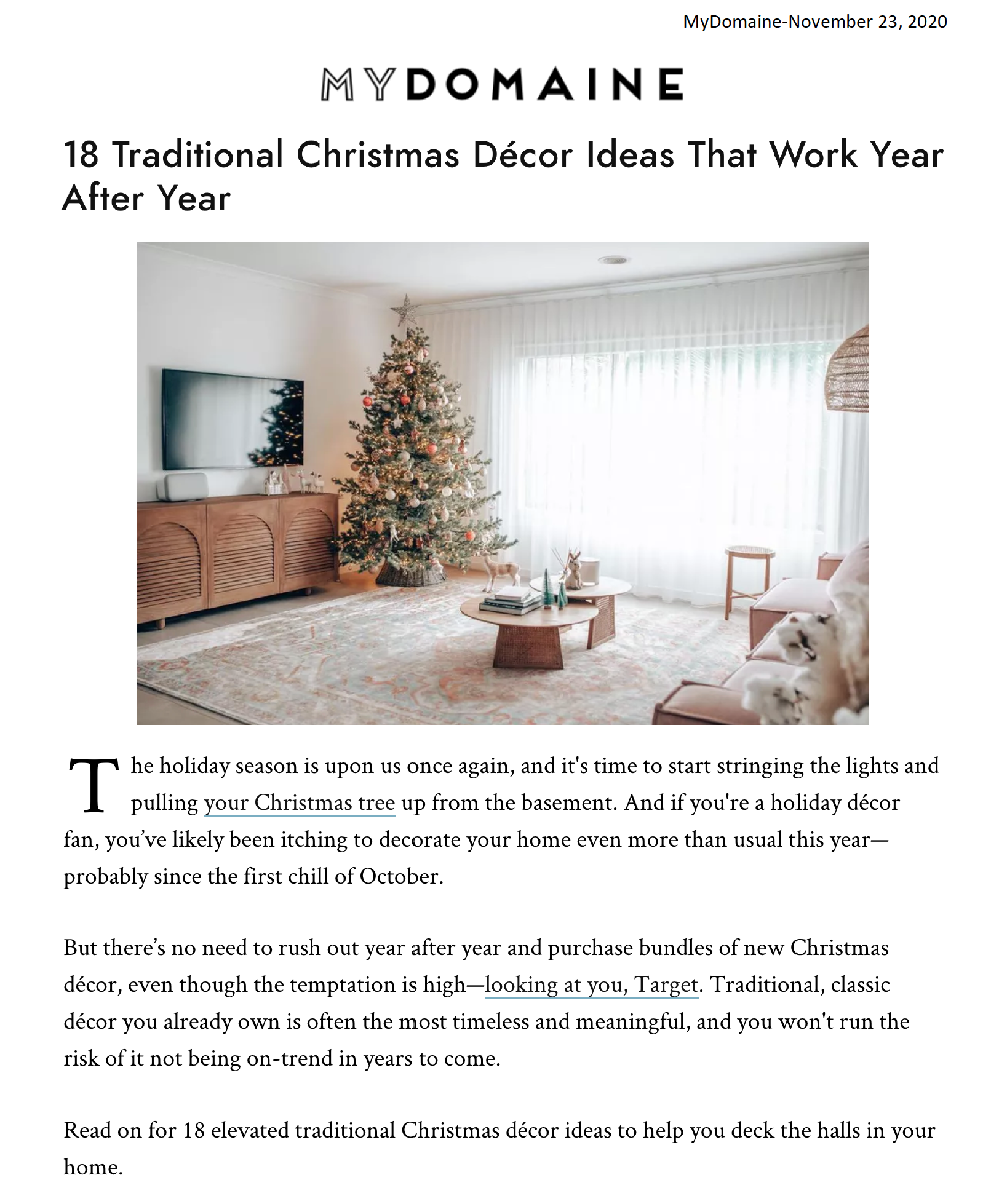 18 Traditional Christmas Décor Ideas That Work Year After Year