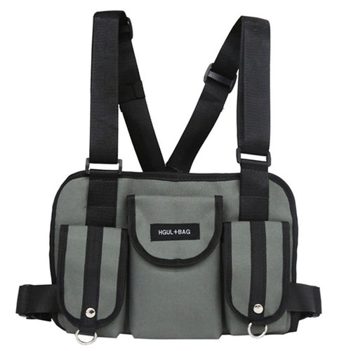 Men Chest Rig Hip Hop Streetwear Functional Chest Bag Cross