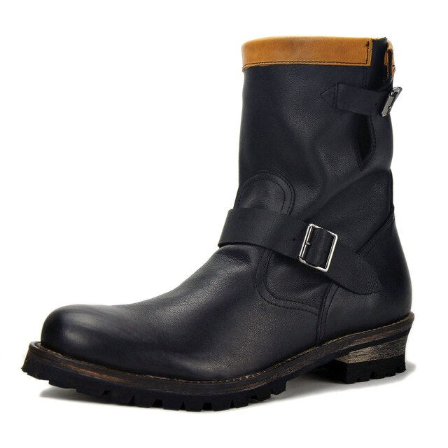 Zipper Genuine Leather Martin Boots – wiipop