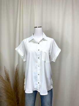 Button Front Essential Top