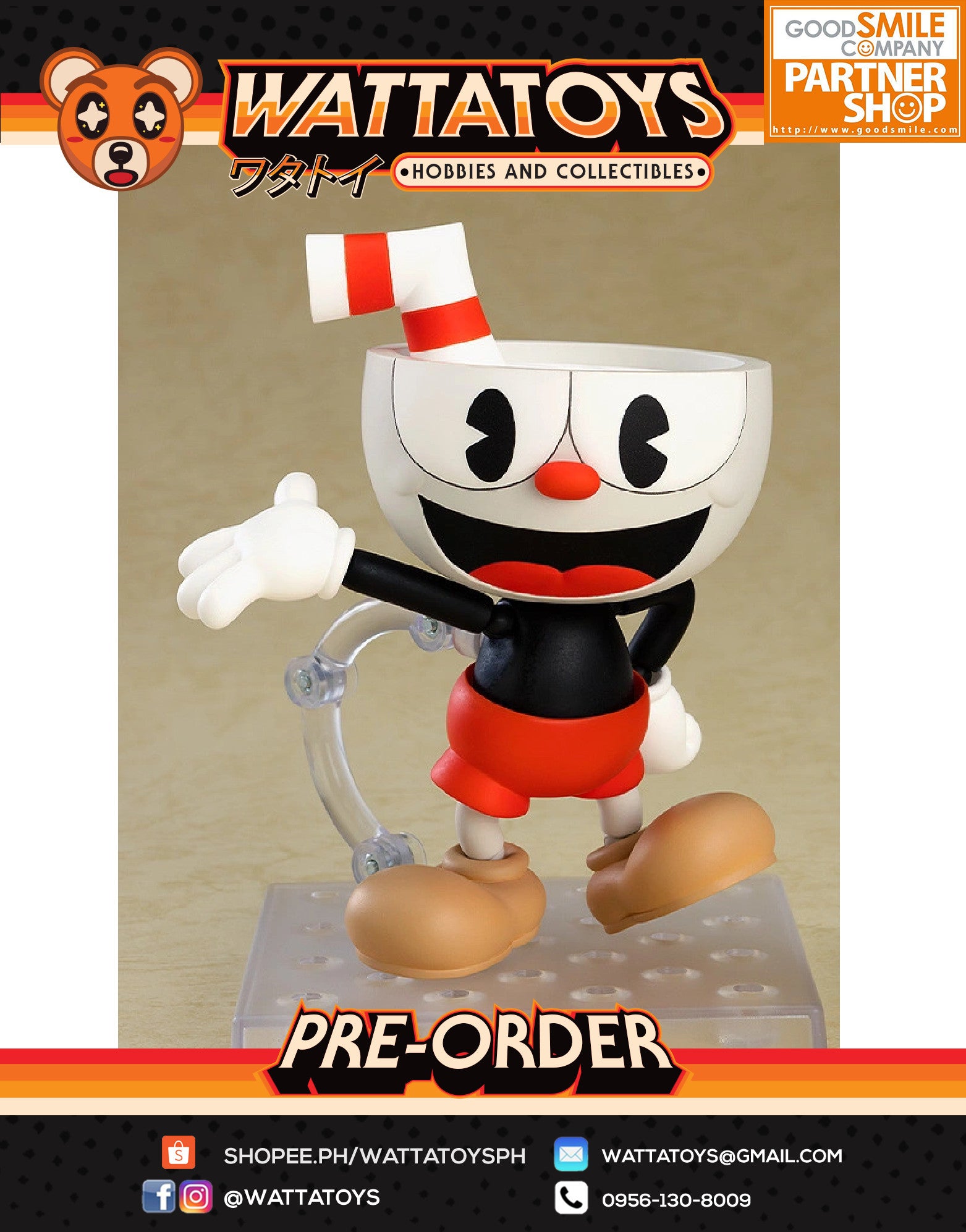 PRE ORDER Nendoroid 2024 Cuphead Wattatoys Hobby and Collectibles