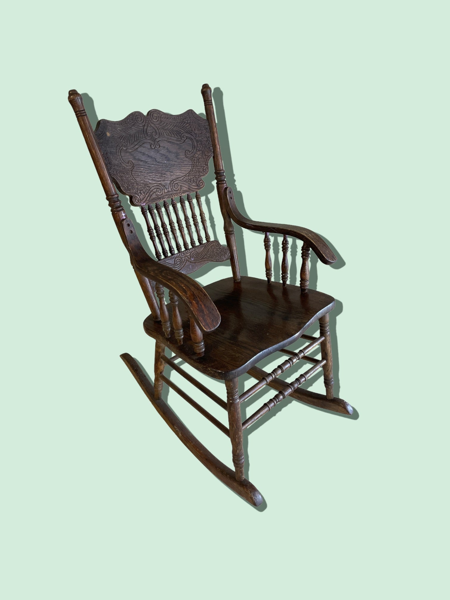 antique ornate rocking chair