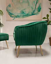Load image into Gallery viewer, Reese Club Chair &amp; Ottoman in Emerald
