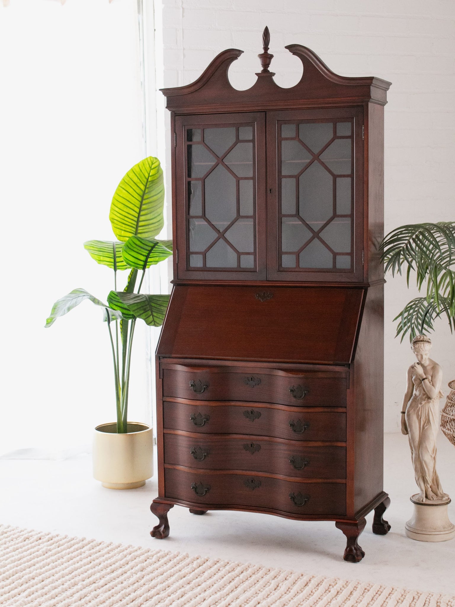 antique secretary desk with claw feet