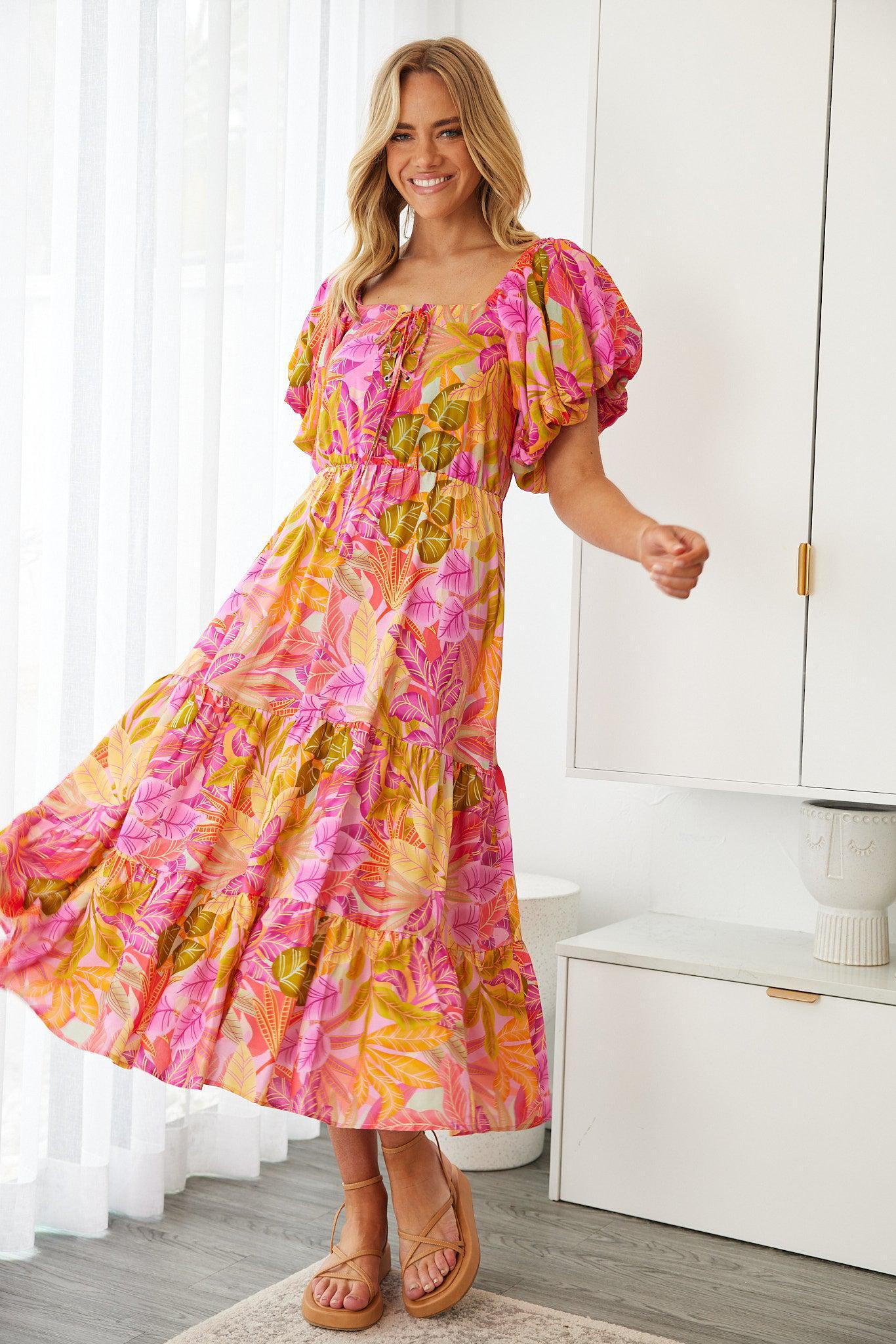 Image of Axelle Dress - Sunset Print