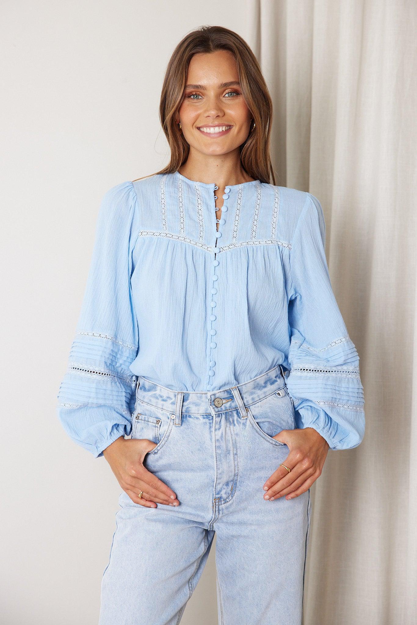 Image of Zosia Blouse - Blue
