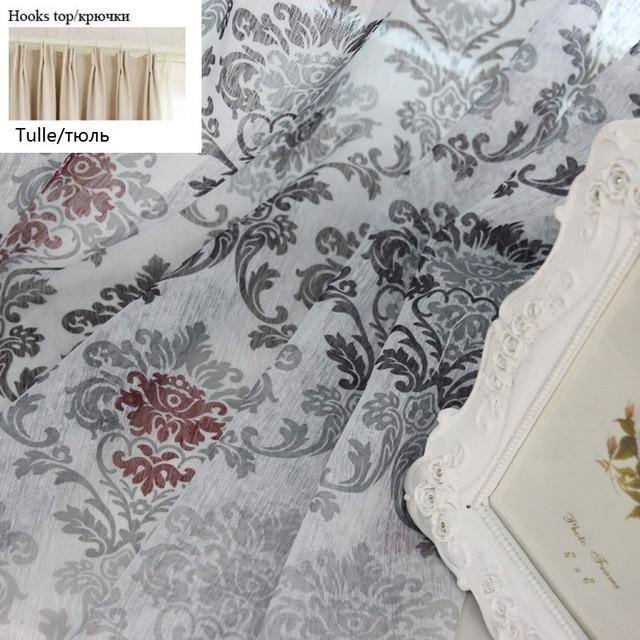 Elegant Stylish Curtains Tulle Window Drapes For