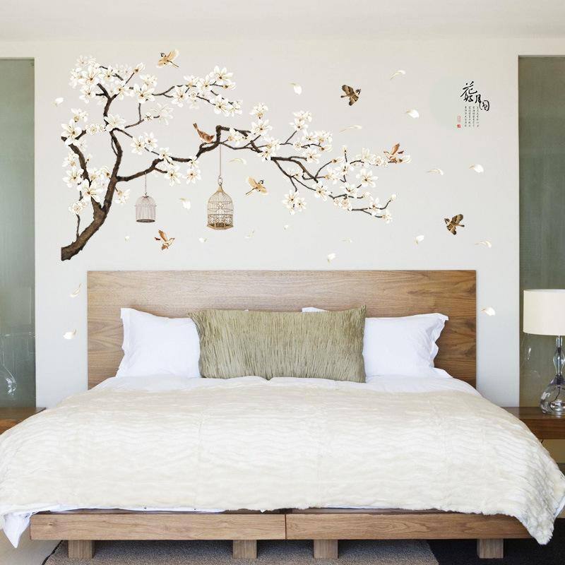 187 128cm Big Size Tree Diy Wall Stickers Birds Flower Home Decor Wall Kalsord