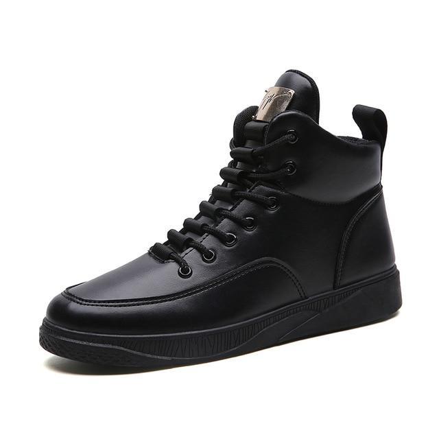 black high top canvas shoes