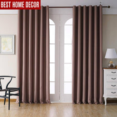 Black Coffee Light Grey Red Modern Blackout Curtains For Living Room Bedroom