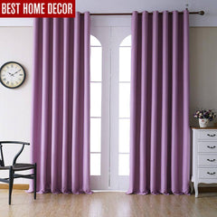 Beige Light Purple Light Blue Green Modern Blackout Curtains For Living Room Bedroom