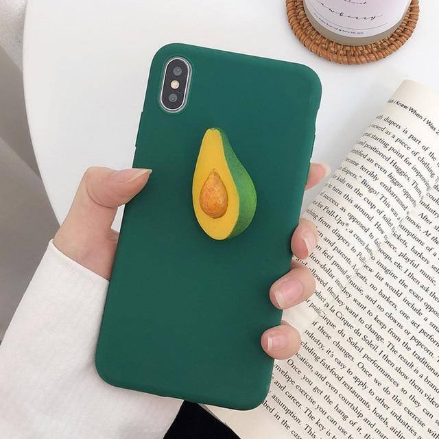 3D Cartoon Avocado | Fruits Phone Case For iPhone XS MAX X XR 7 8 6 6s PlusCases - Kalsord