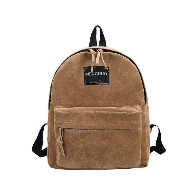 suede backpack women's