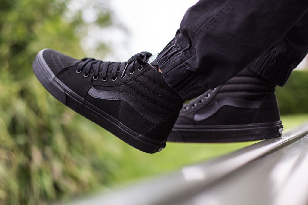 all black hi top vans