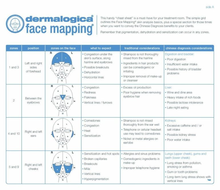 Chinese Face Chart For Acne