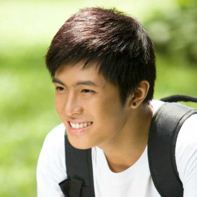 asian black straight hair for men