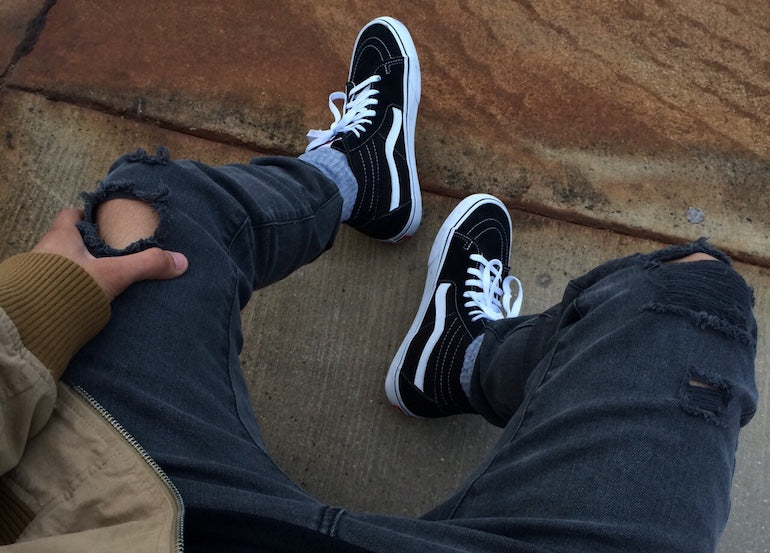 vans old skool loose lace