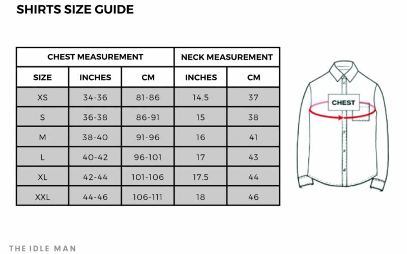 Nudie Jacket Size Chart