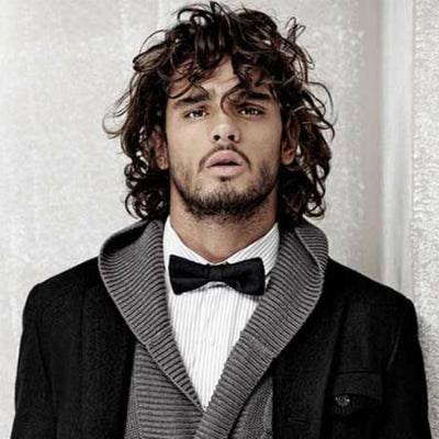 Men Long Curly Hair Tied Up - Hairstyle Updates