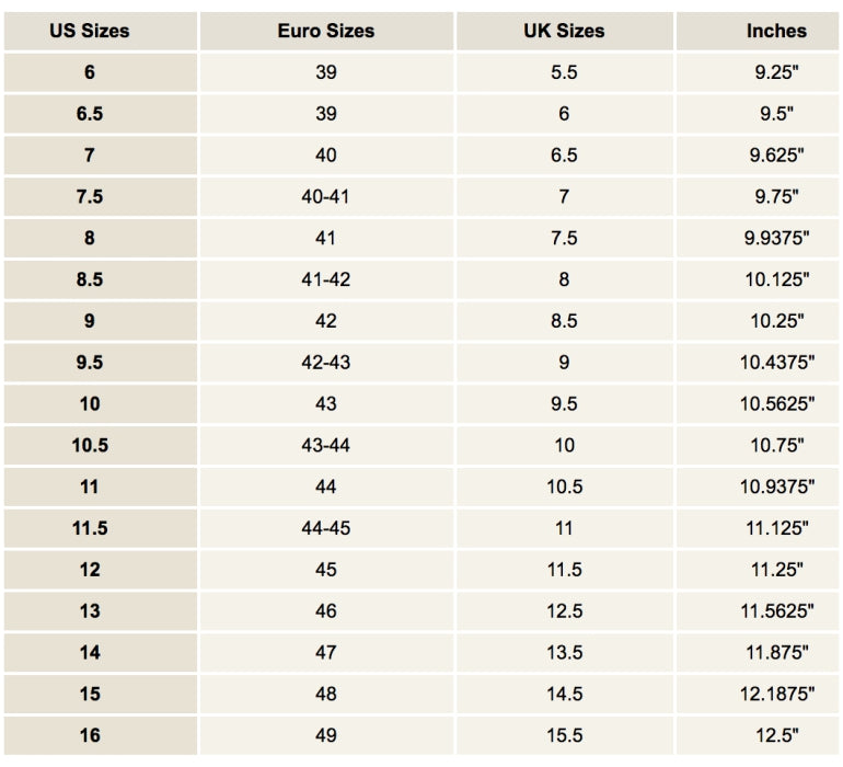 eur to usd shoe size 