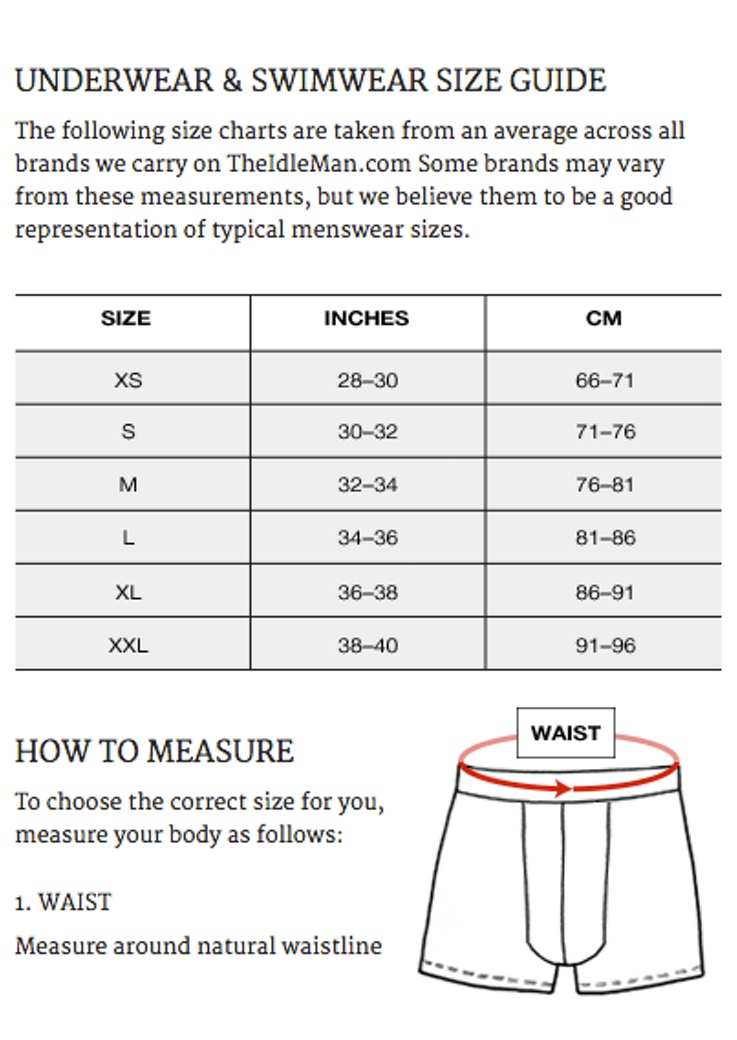 Calvin Klein Size Chart Pants