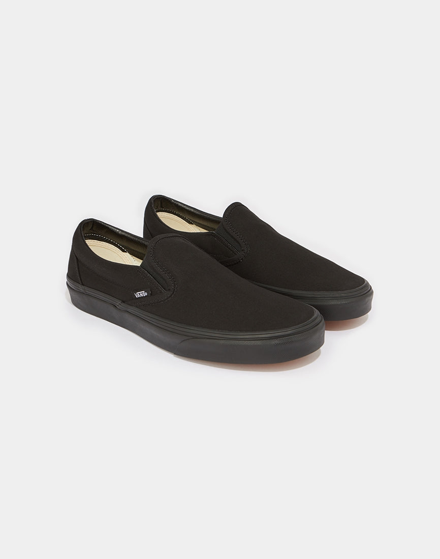 vans classic slip on all black