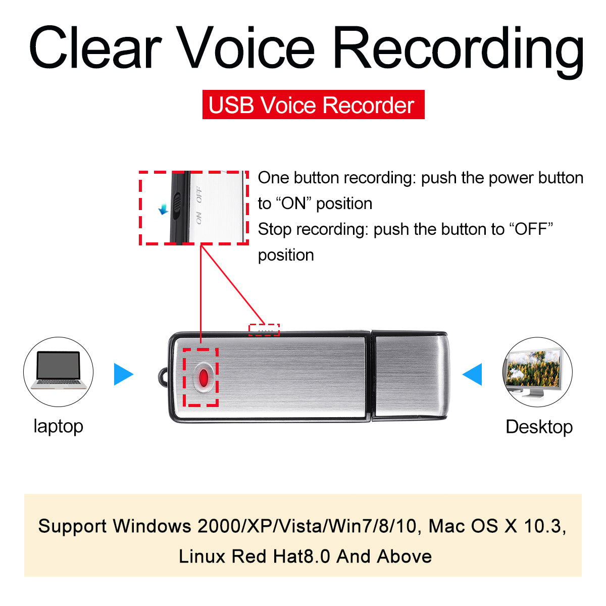 usb voice activated recorder