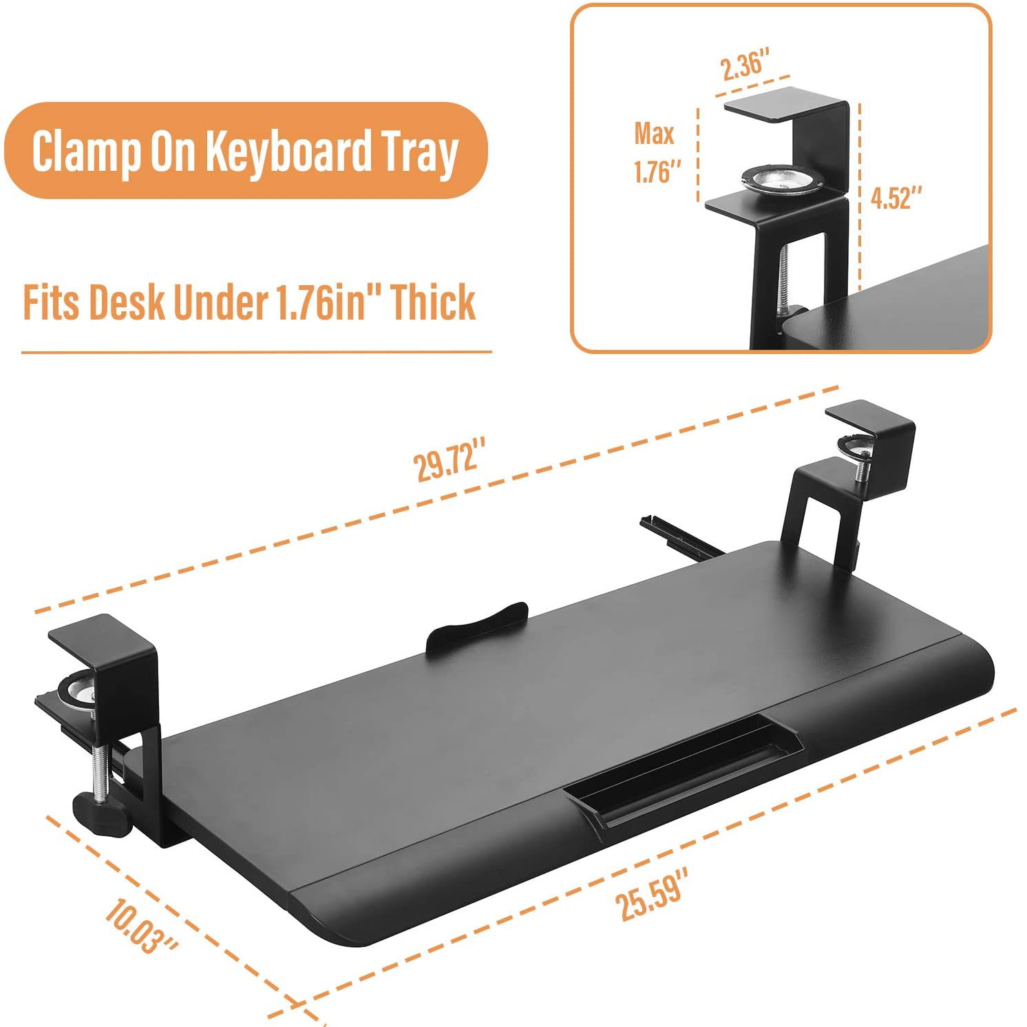 saemoza adjustable keyboard tray