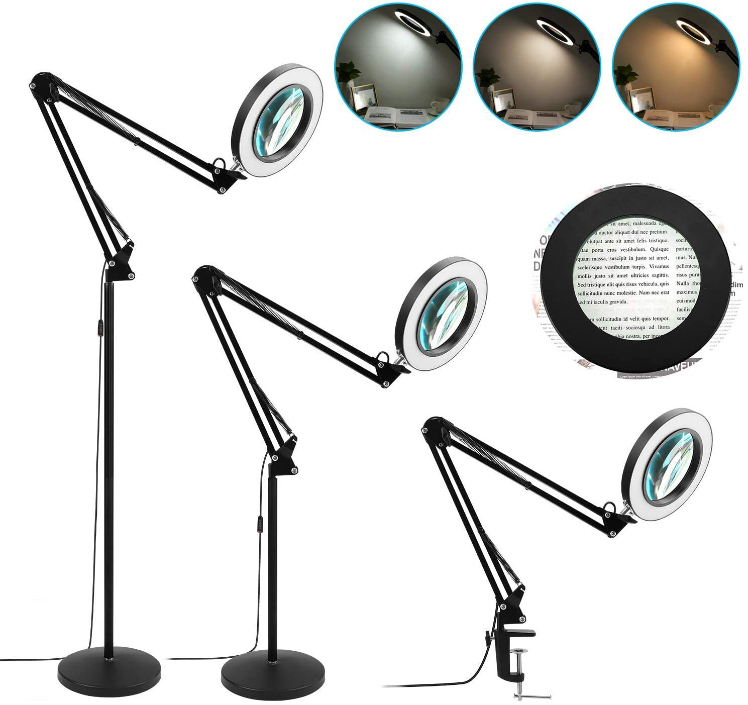 8 diopter led magnifying lamp