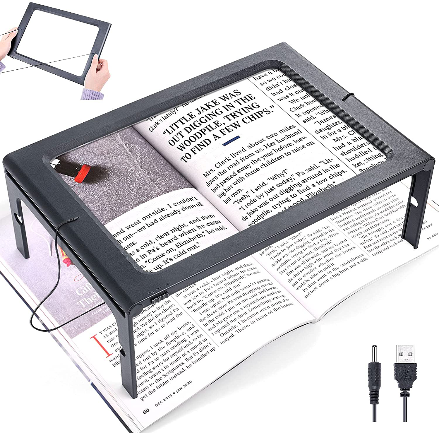 hands free page magnifier for reading