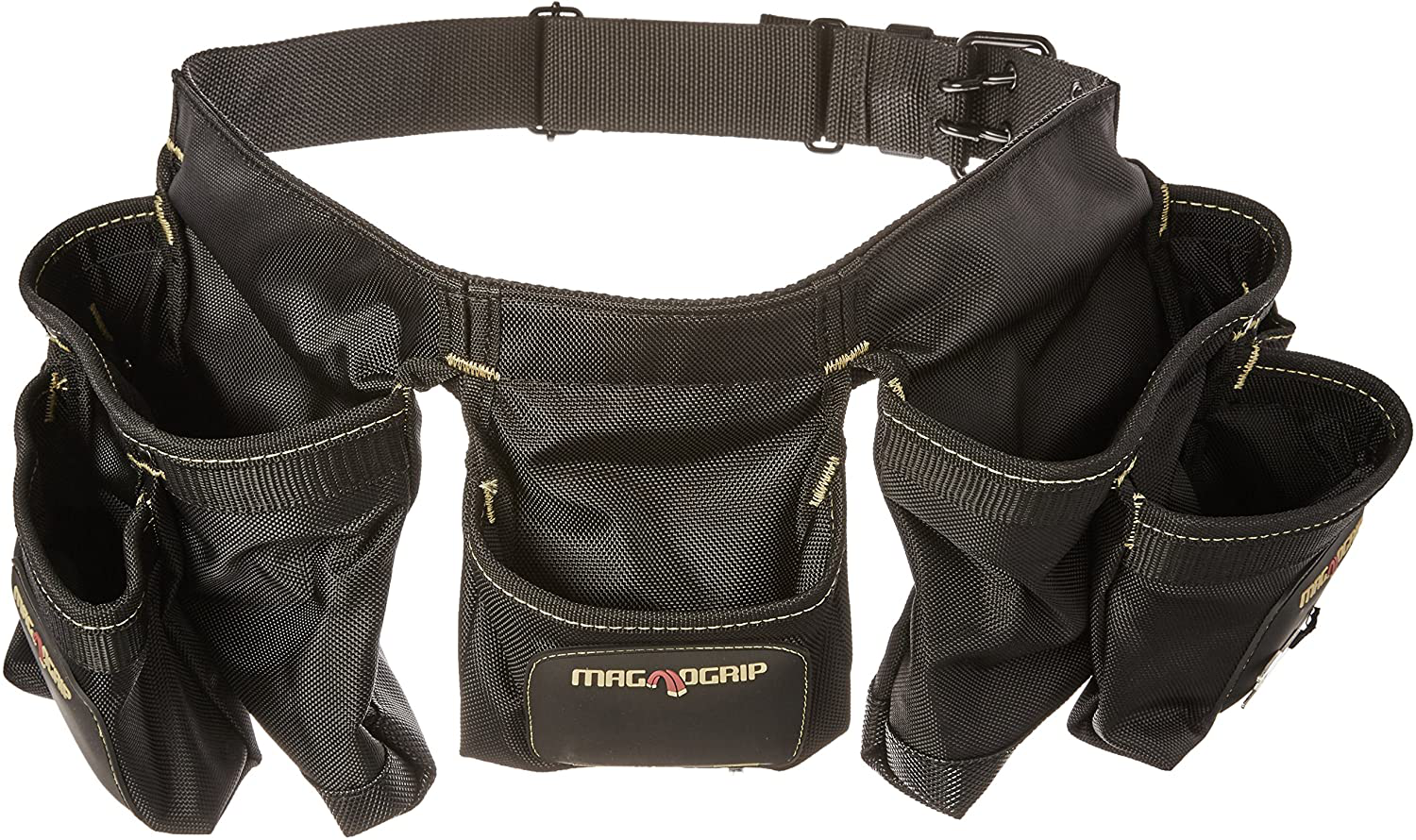 MagnoGrip 002-382 12-Pocket Magnetic Carpenter's Tool Belt, Black ...
