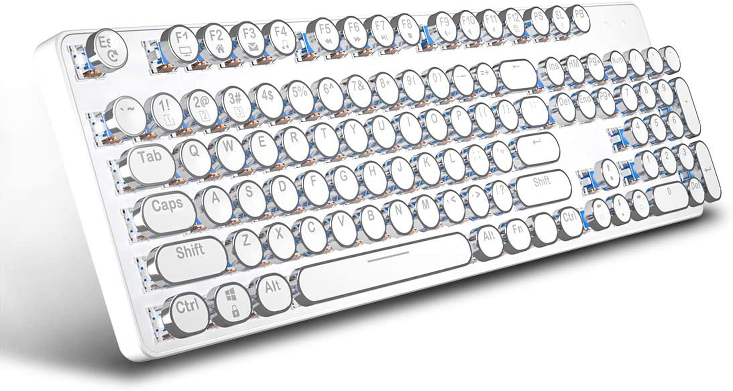 wireless white led keyboard