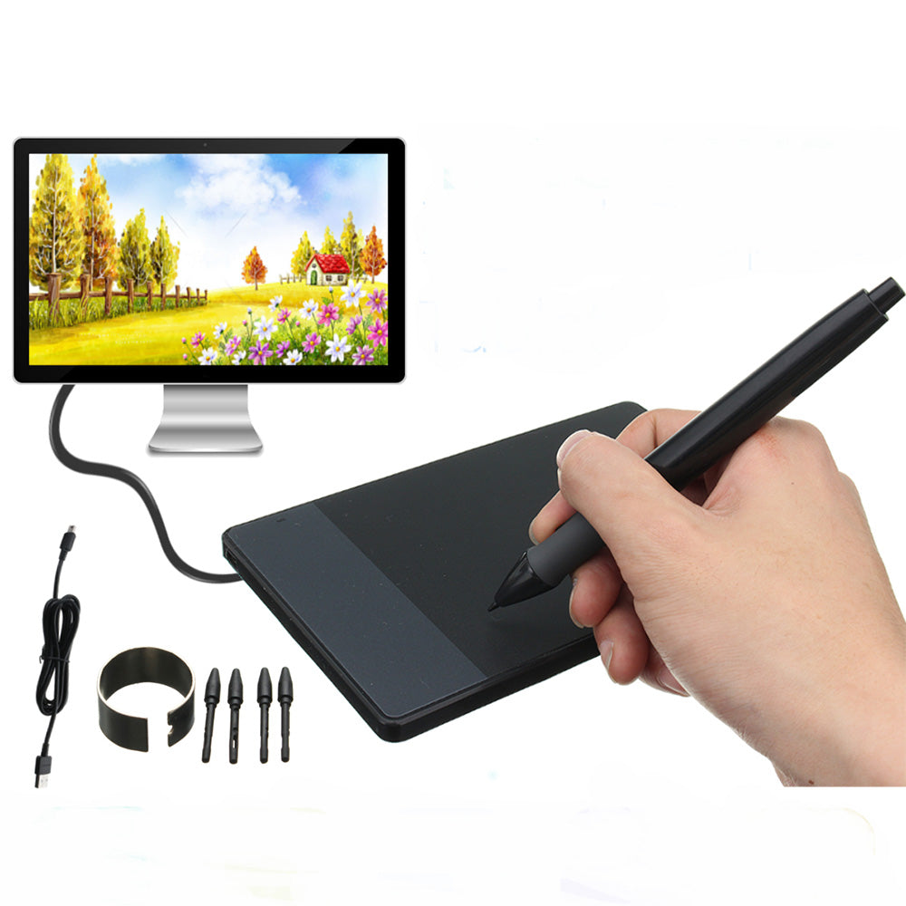 Huion H420 White Black 4 x 2.23" USB Art Design Graphics Tablet Drawin