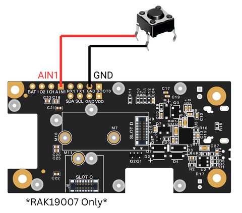 RAK19007 user button Meshtastic wiring diagram