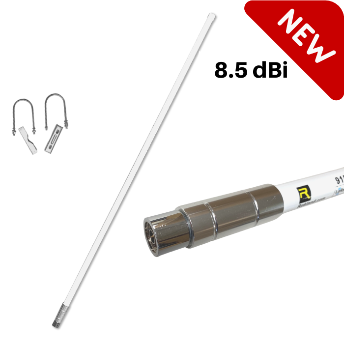 6 dBi Low Profile N-Female Omni Outdoor 915 MHz Antenna for Helium