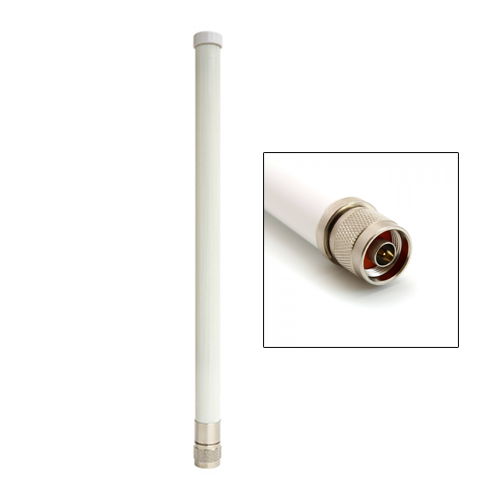 L-COM Cellular/WiFi Multi-Band 3 dBi Black Omnidirectional Mobile Antenna -  NMO Connector HG72703UR-NMOB