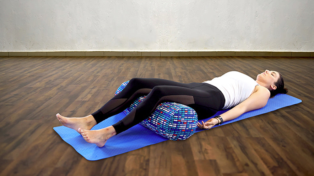 Savasana with Yoga Bolster